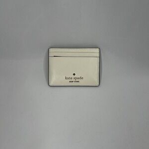 NWT Kate Spade New York Madison Meringue Small Slim Card Holder Saffiano Leather